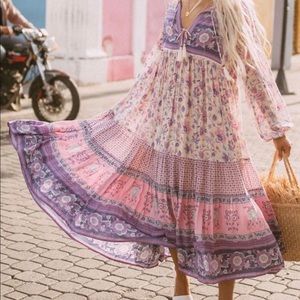 Spell Portobello Road Boho Dress Lavender XL